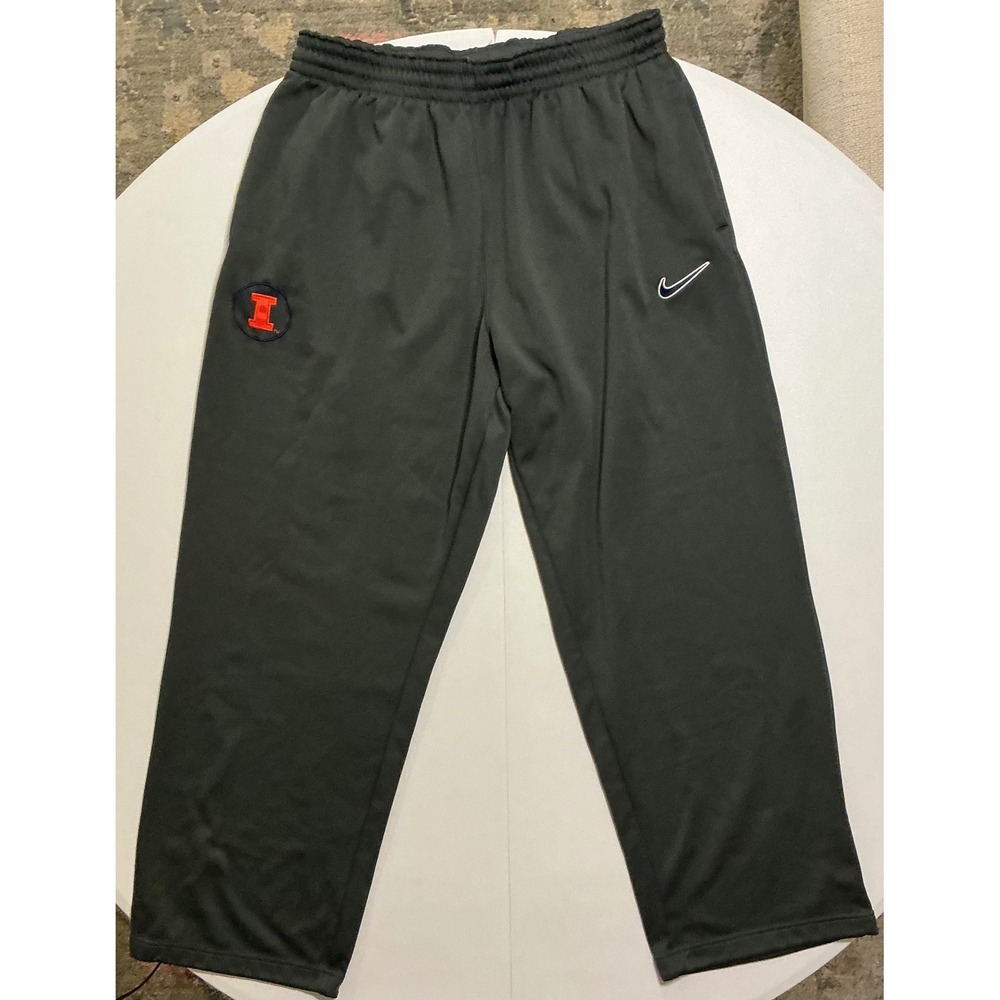 Y2K Nike Illinois Fighting Illini Therma-FIT Elite Pants Mens XXL Charcoal Grey